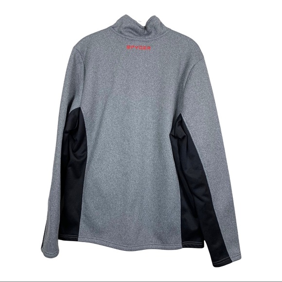 Spyder Raider Full-Zip Sweater Fleece Jacket Large Gray/Black - Picture 2 of 12